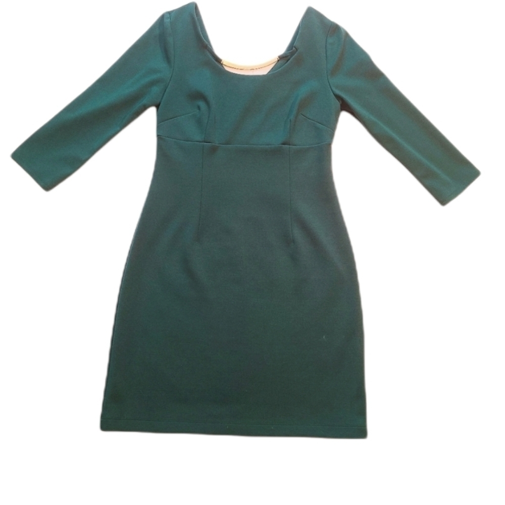 Laundry by Design Fitted Mini Dress Green 3/4 Sleeve, Size 6